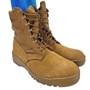 New Rocky Military Men's Coyote Brown Leather Hot Weather Combat‎ Boots 12.5 W